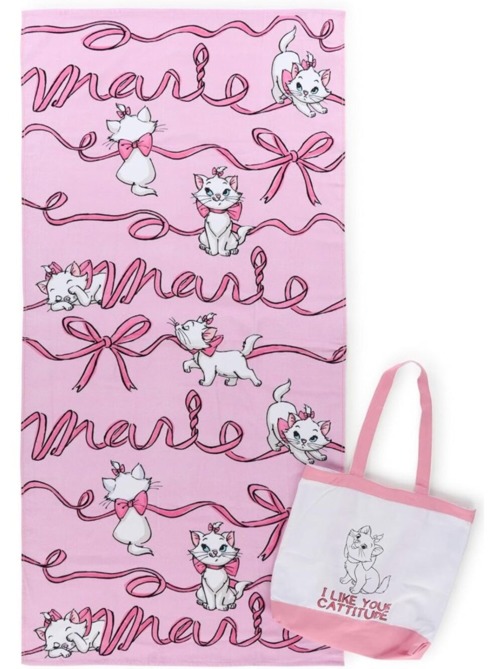 Super Soft Beach Towel & Canvas Tote Bag Set - 28"x58" Towel, Stylish Handbag